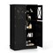 Black MDF Floor Cabinet with 5-Tier Shelves, Adjustable Storage and Safety Locks